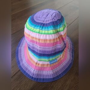 NEW Wallaroo Kids Lids Petite Nantucket Sun Hat Rainbow UPF50 Sun Protection